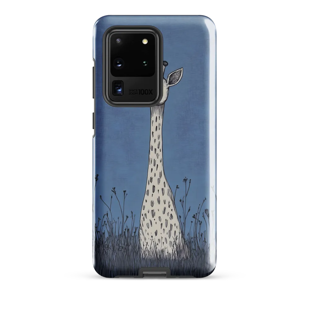 Whimsical Giraffe in Blue