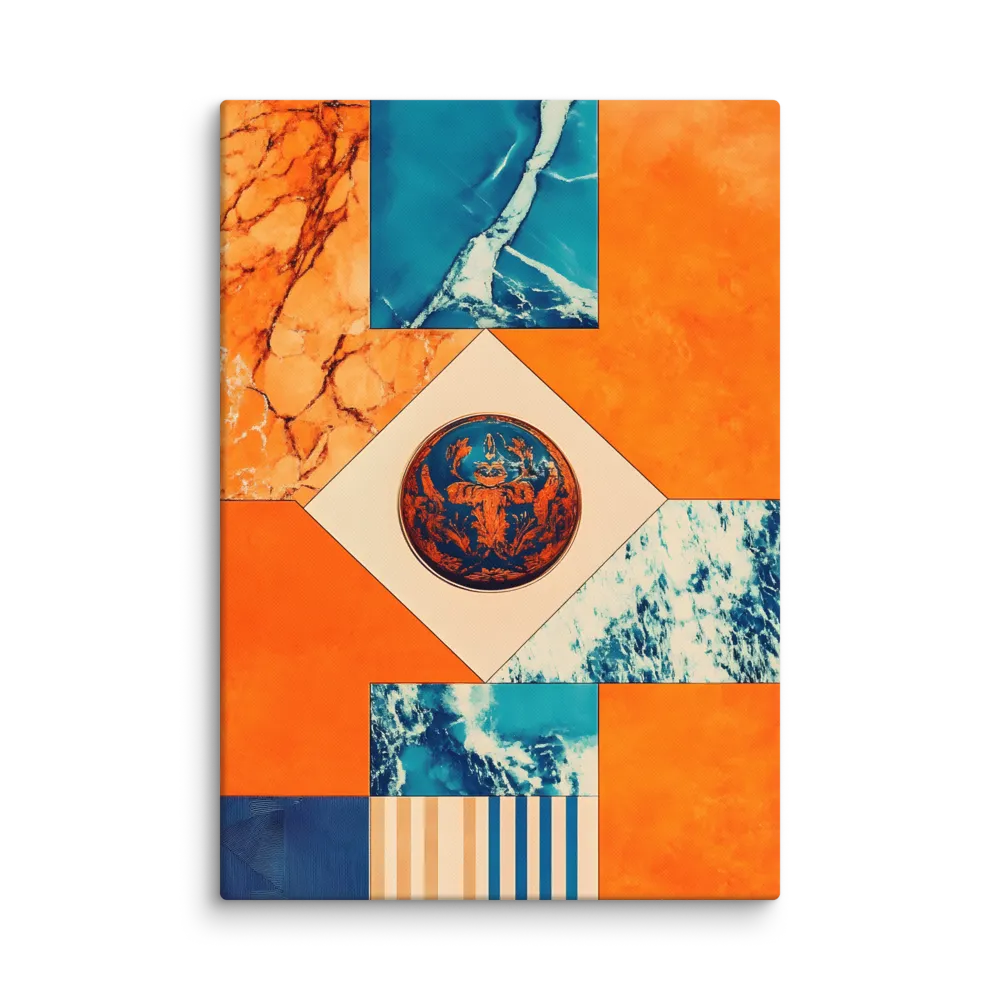 Harmonious Encounters: Abstract Geometry | Canvas | 28″×40″