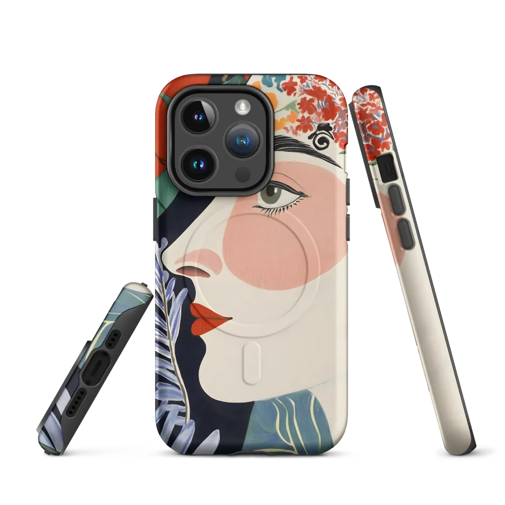 Floral Serenade: A Modern Portrait