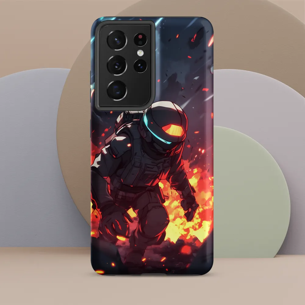 Astronaut Amidst Chaos