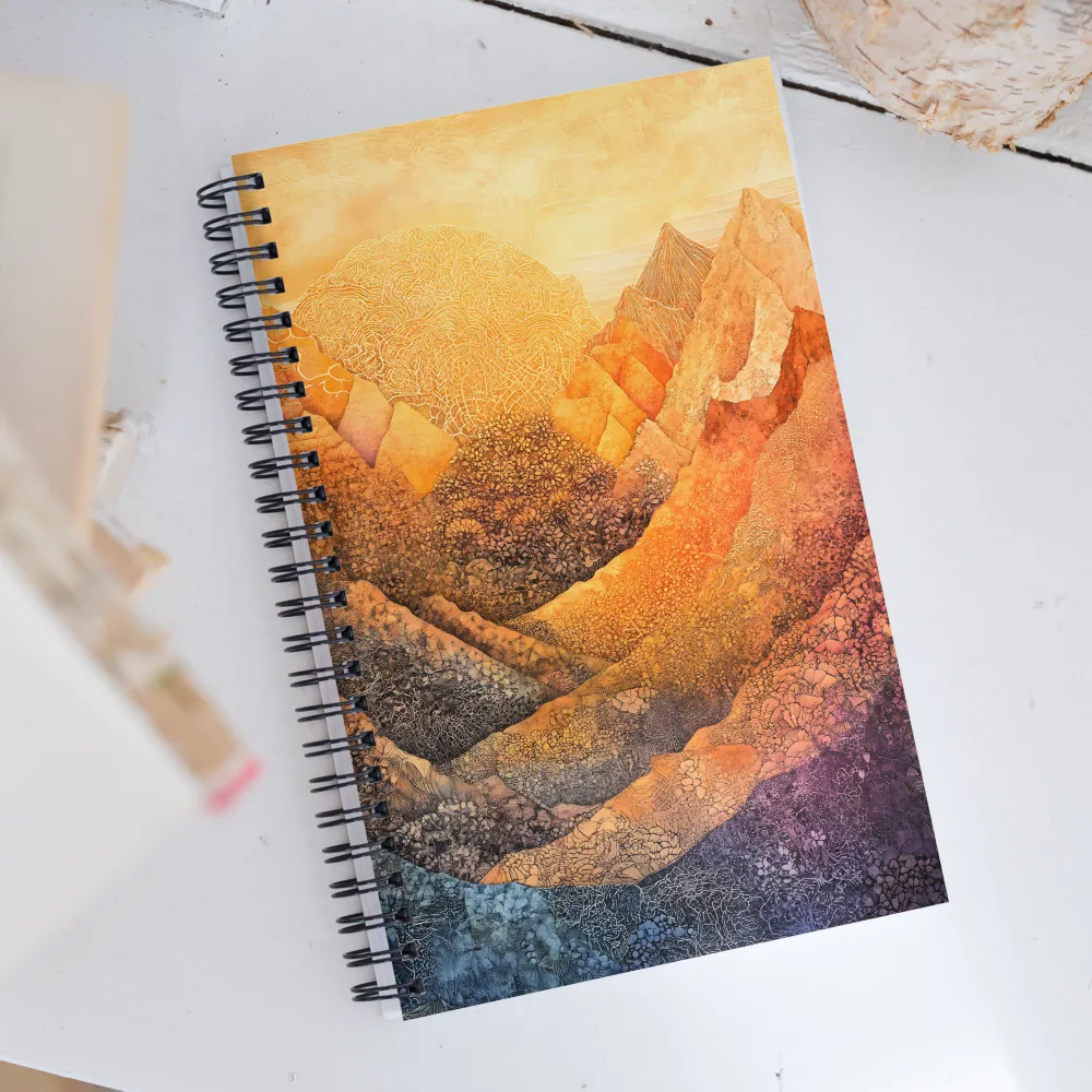 Serene Peaks of Color | Spiral Notebook