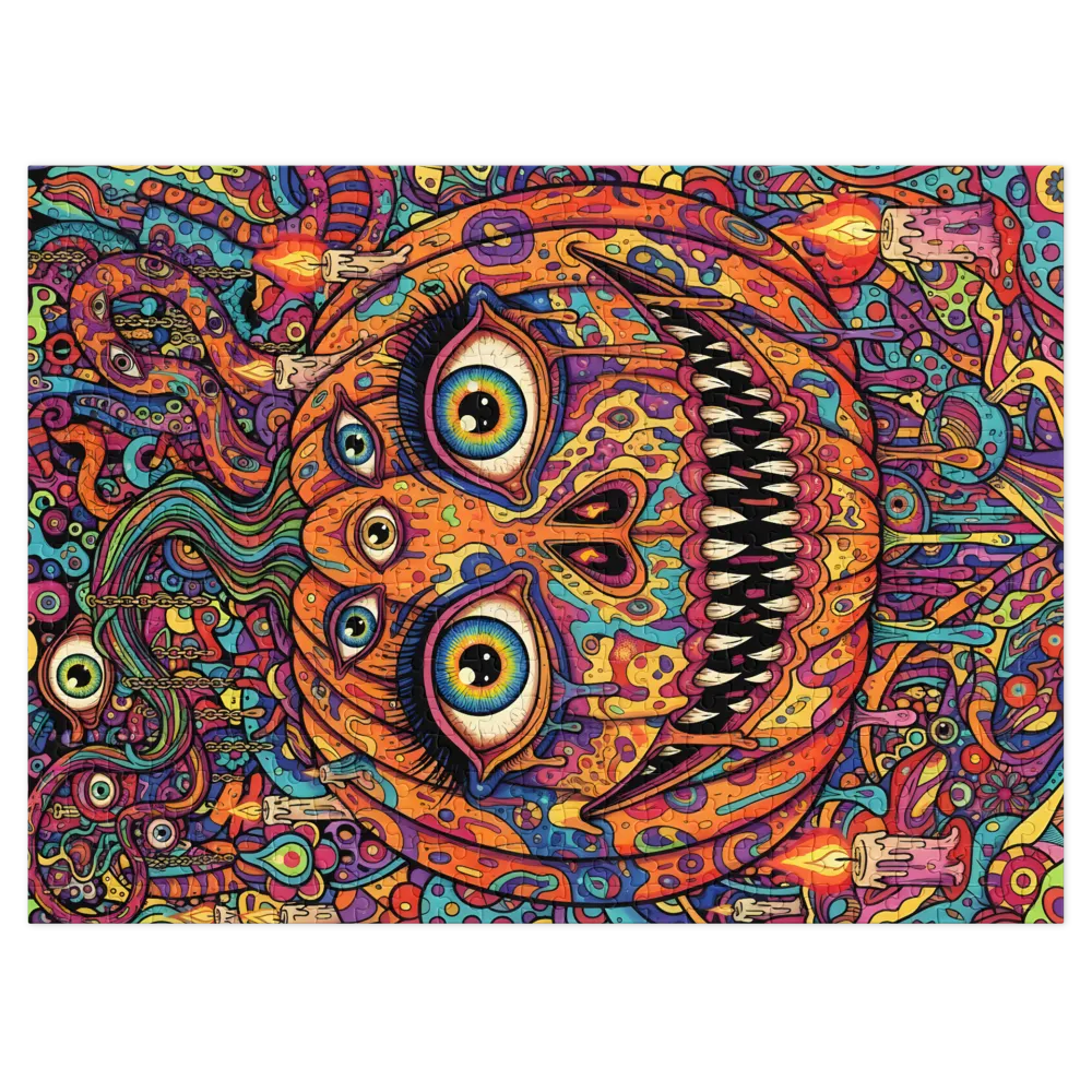 The Psychedelic Jack-o'-Lantern 
 Jigsaw Puzzle in Tin Box