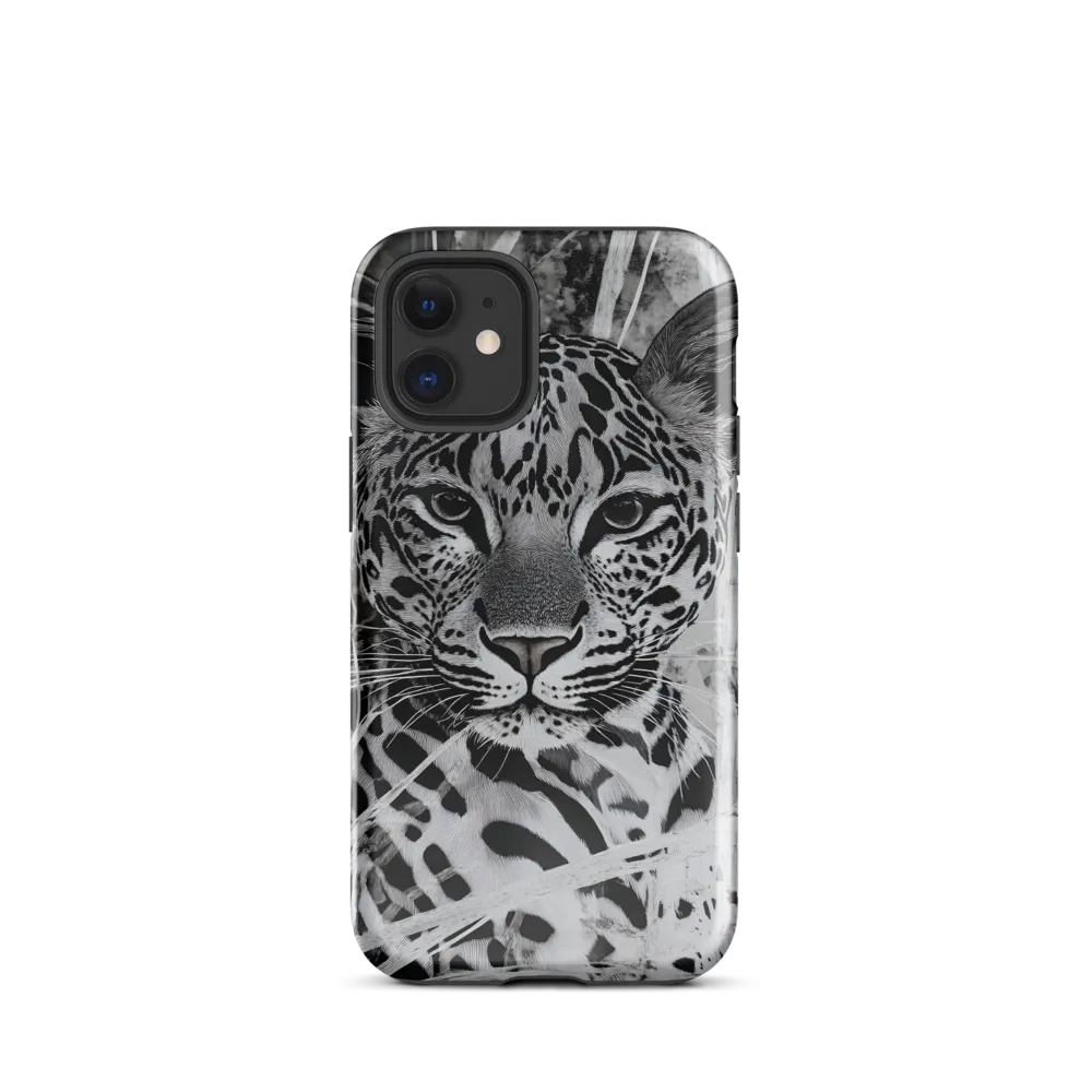 Majestic Gaze: The Leopard's Portrait | Phone Case |  12 mini | Tough Case | Glossy