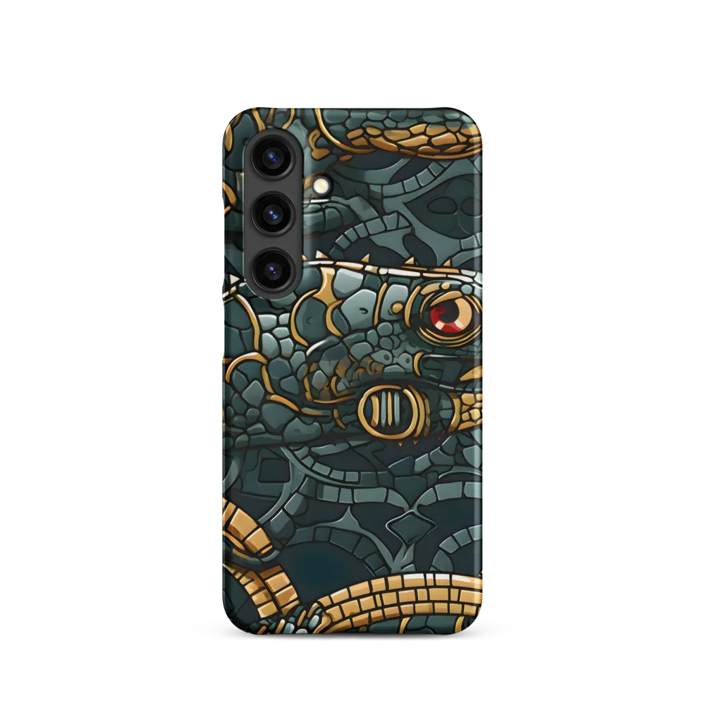 Reptilian Elegance: A Digital Art Nouveau Tapestry