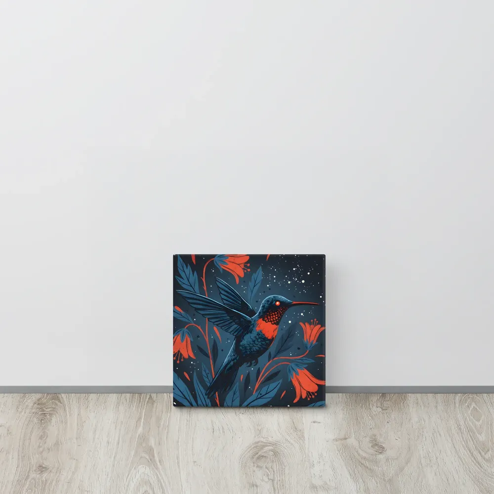 Midnight Hummingbird 
 Canvas | 10″x 10″
