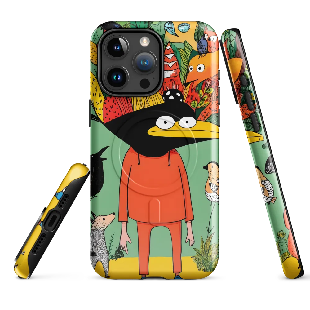 Whimsical Encounter in a Colorful Jungle