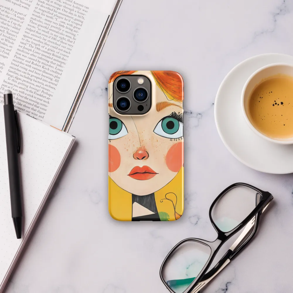 Whimsical Portrait of a Girl | Phone Case |  13 Pro | Snap Case | Glossy