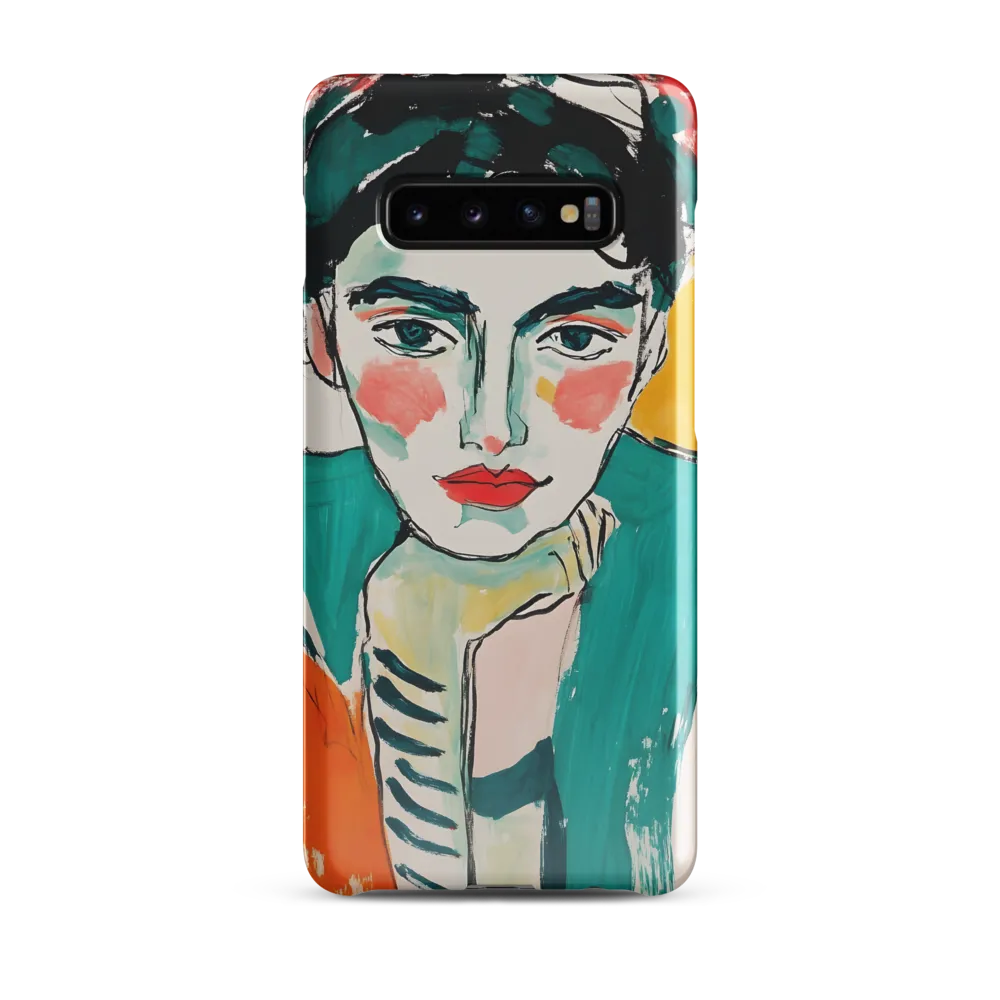 Contemplative Portrait in Bold Hues | Phone Case |  S10 Plus | Snap Case | Glossy