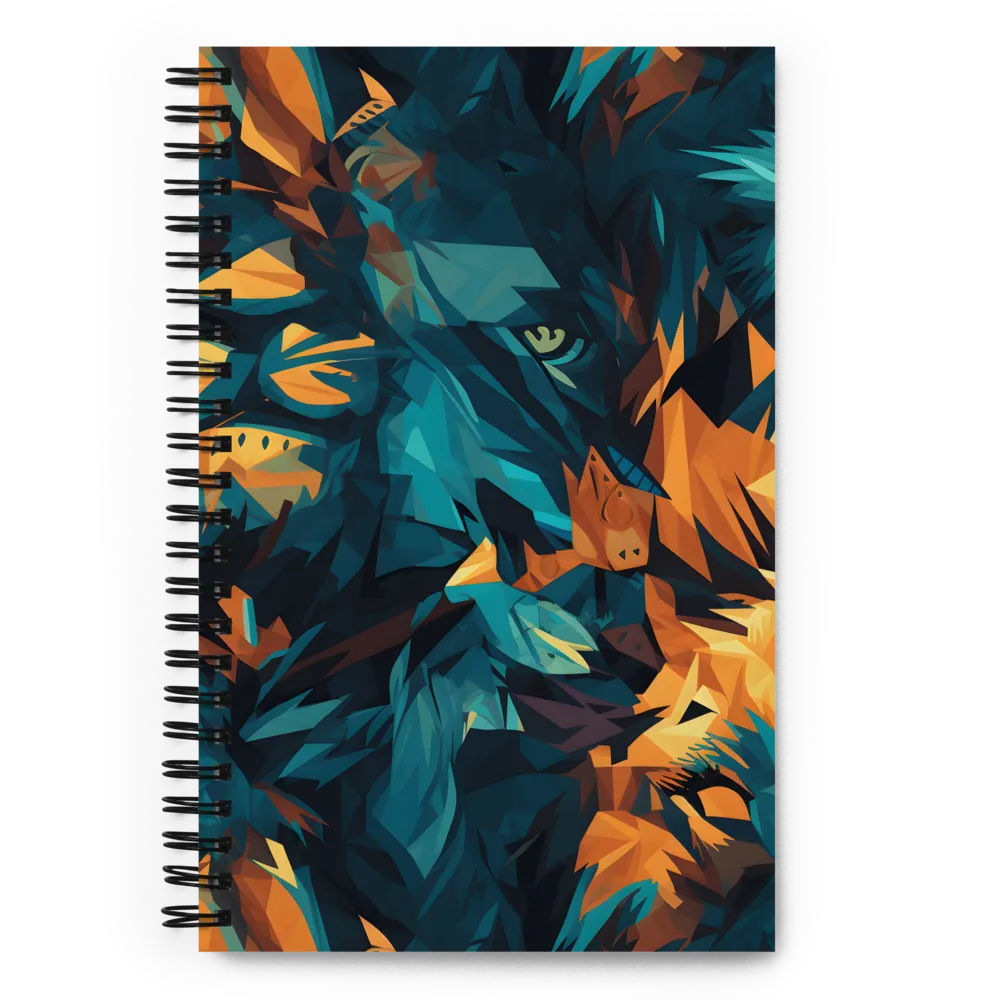 Wild Fusion: The Abstract Wolf | Spiral Notebook