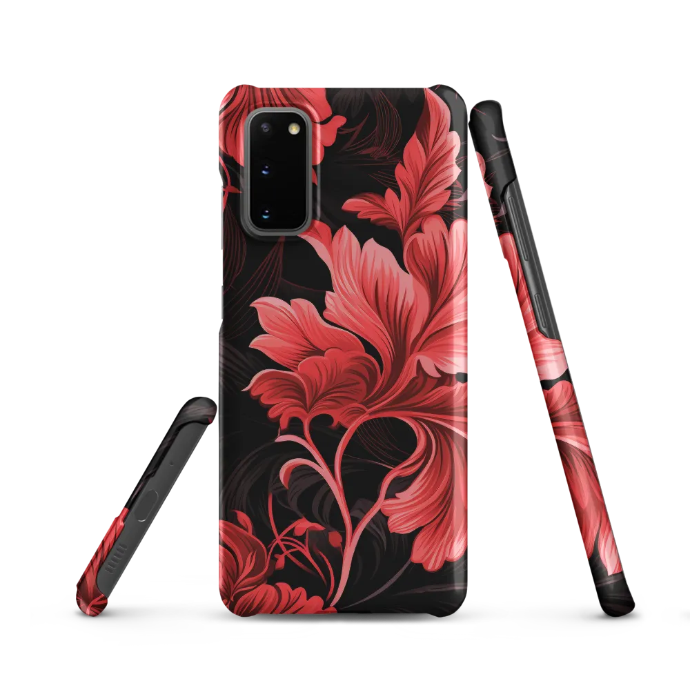 Tropical Elegance in Red | Phone Case |  S20 | Snap Case | Matte