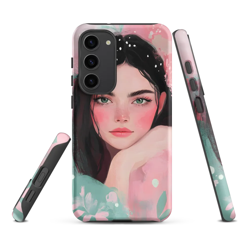 Mint & Rose — Portrait in Pastel Washes