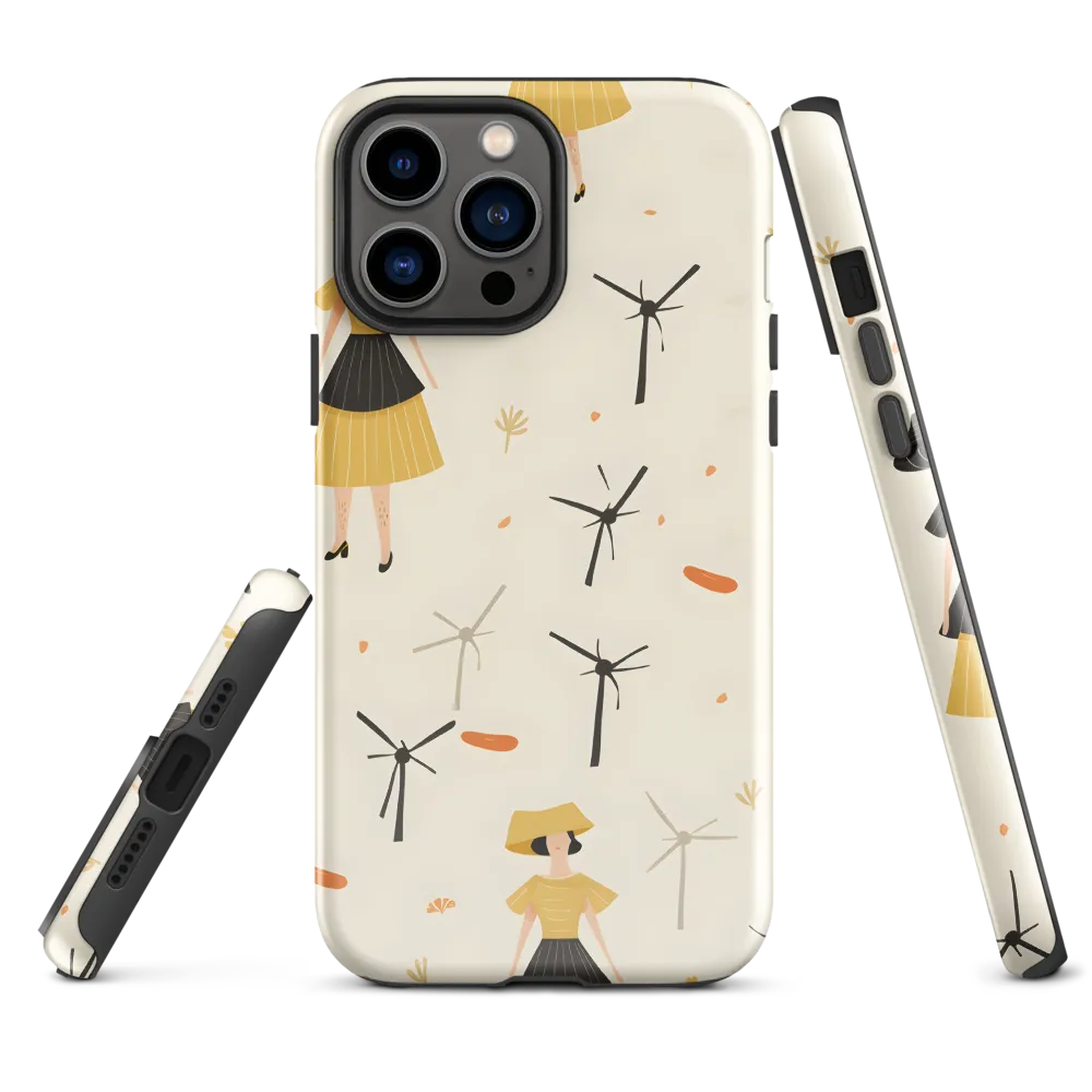 Whimsical Patterns of Nature and Femininity | Phone Case |  13 Pro Max | Tough Case | Glossy