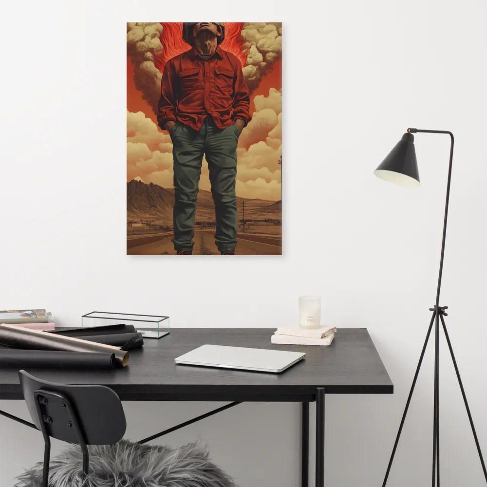 Defiant Spirit in a Surreal Landscape | Canvas | 24″×36″