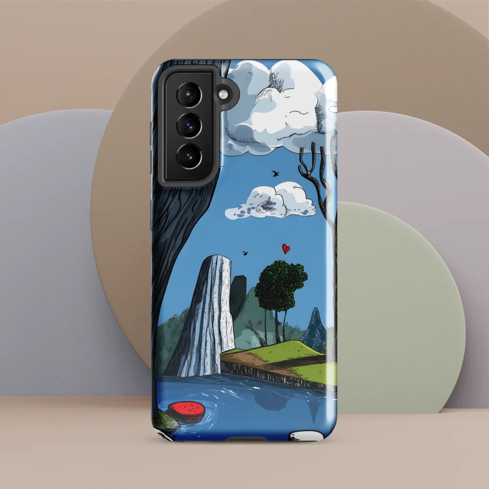 Whimsical Cliffside Reflections