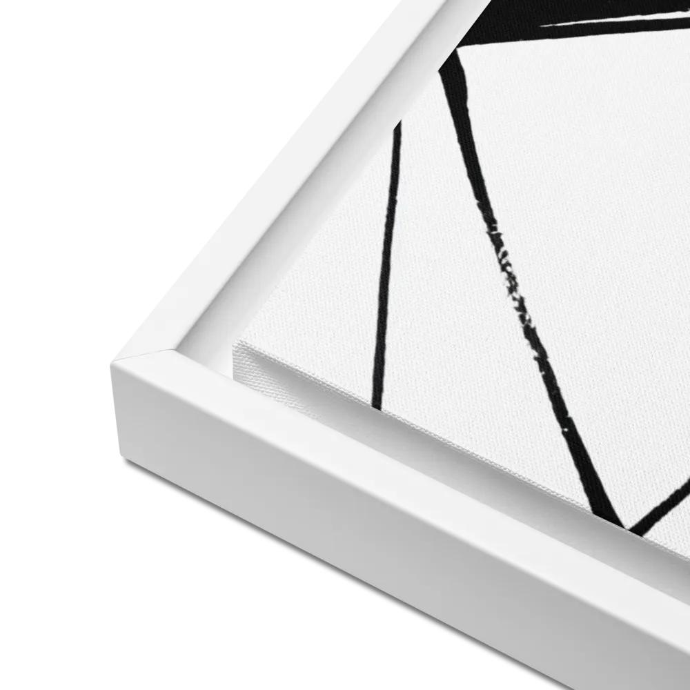Dynamic Geometry in Ink | Canvas with White Frame | 24″×36″