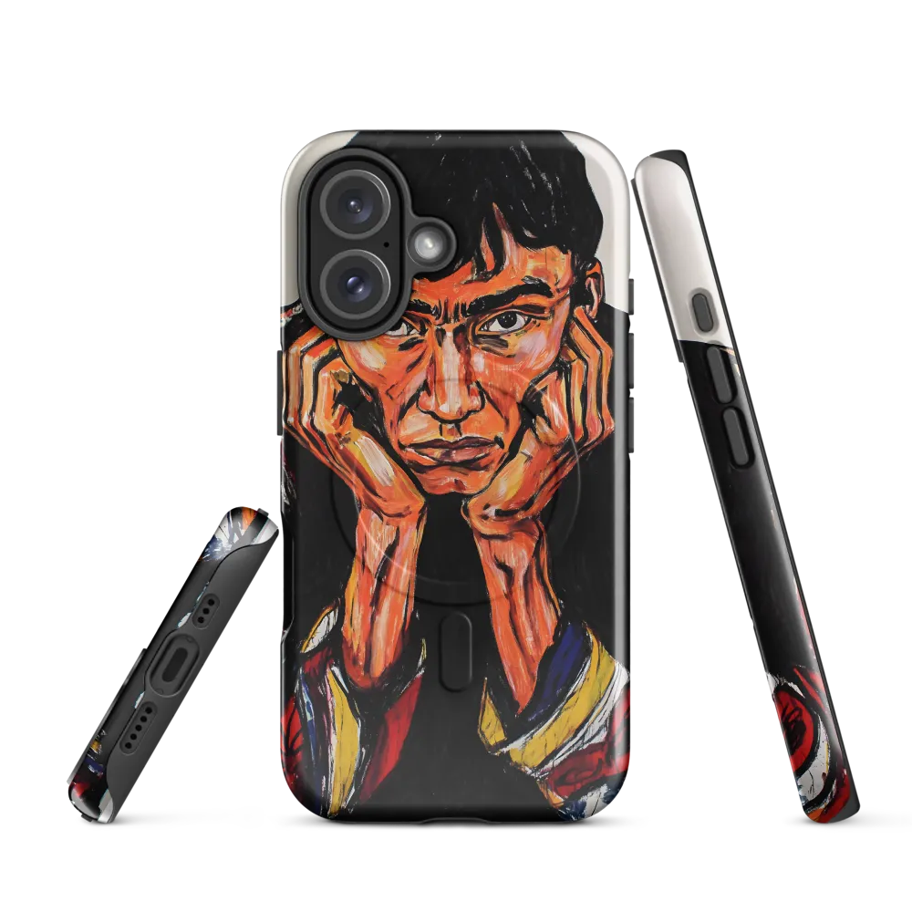 Contemplative Intensity: An Expressionist Portrait