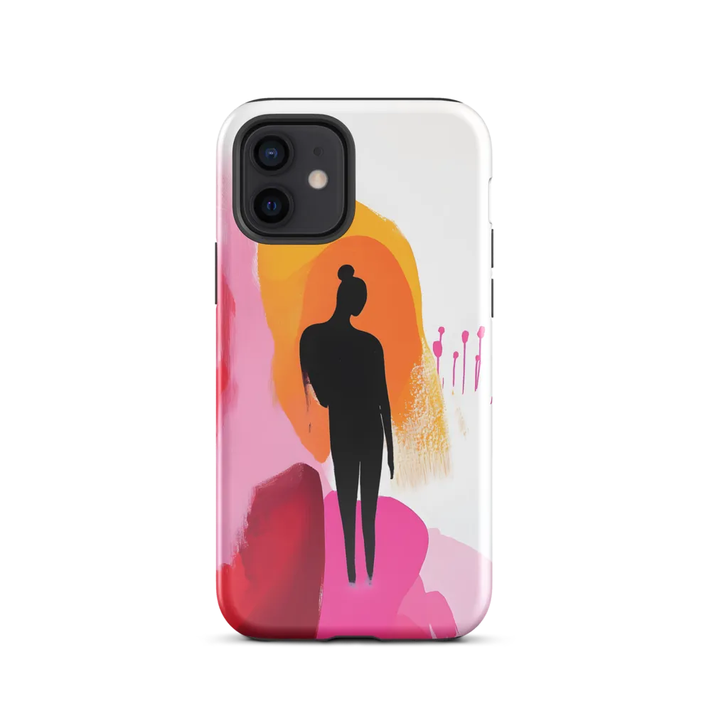 Silhouette in Colorful Abstraction