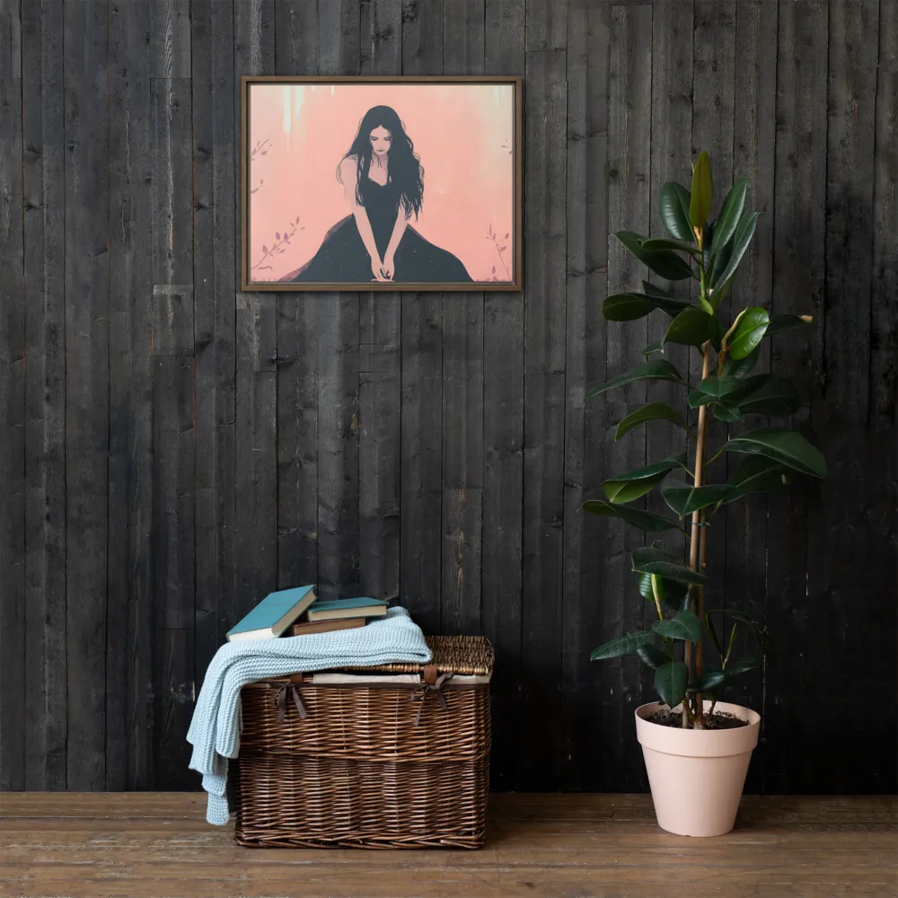The Guardian of Solitude | Canvas with Brown Frame | 18″×24″