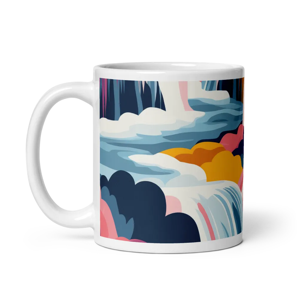 Cascades of Colorful Serenity | Mug with White inside | 11 oz