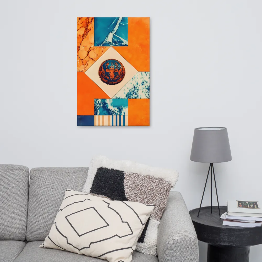 Harmonious Encounters: Abstract Geometry | Canvas | 24″×36″