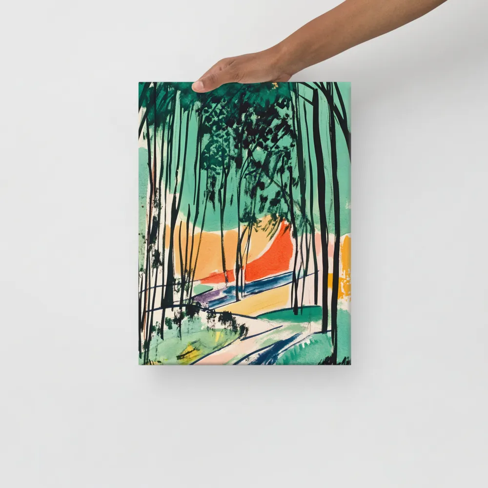 Winding Path Through the Forest | Canvas | 12″×16″