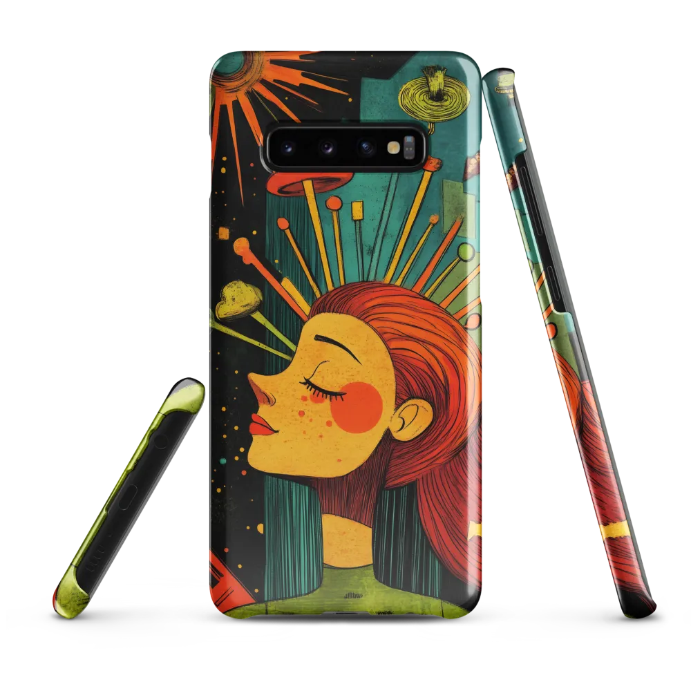 Cosmic Dreams: A Surreal Reflection | Phone Case |  S10 Plus | Snap Case | Glossy