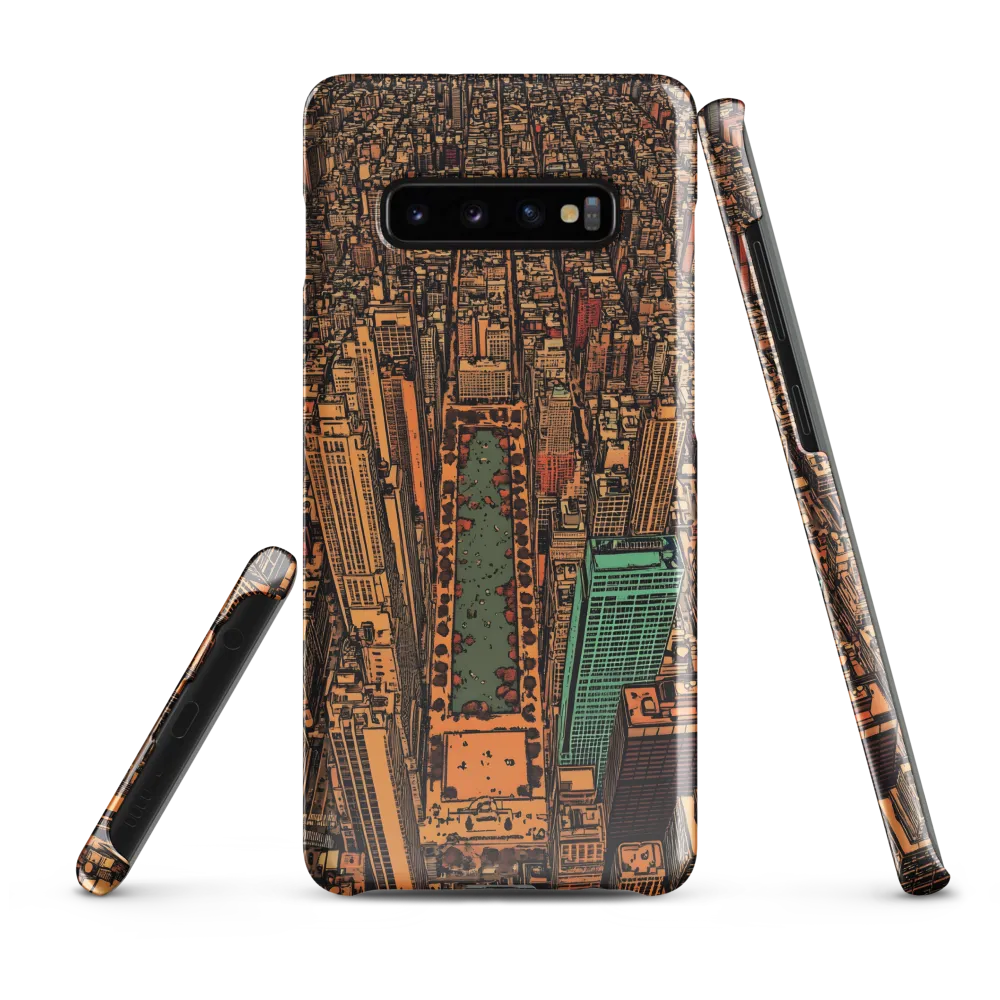 Urban Oasis: Aerial View of City Life | Phone Case |  S10 Plus | Snap Case | Glossy