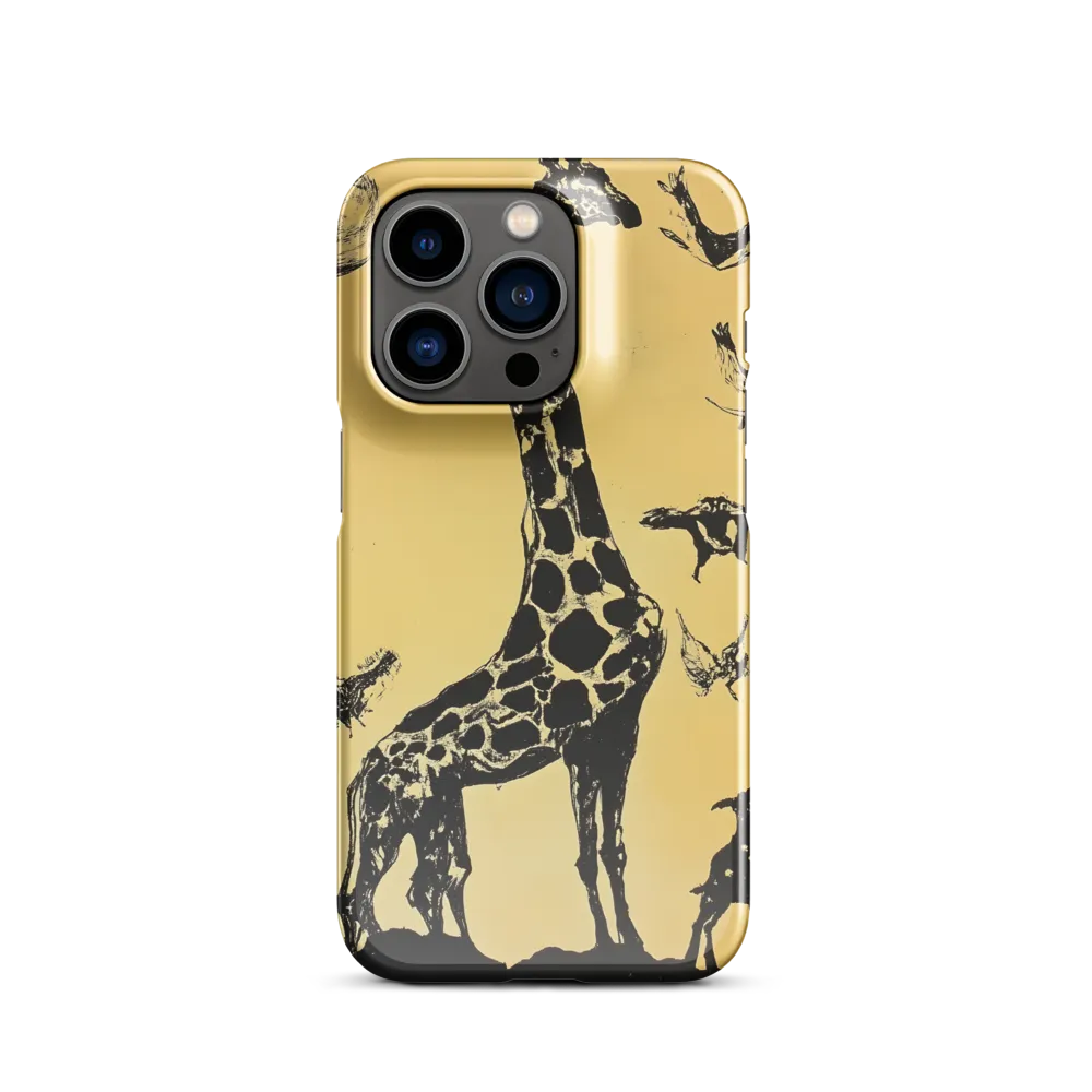 Whimsical Harmony of Giraffe and Birds