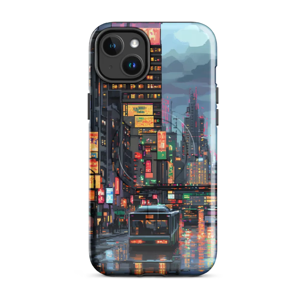 Neon Dreams: A Pixelated Urban Night