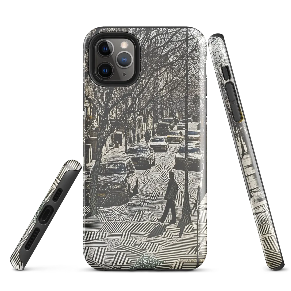 Urban Solitude: A Geometric Journey | Phone Case |  11 Pro Max | Tough Case | Glossy