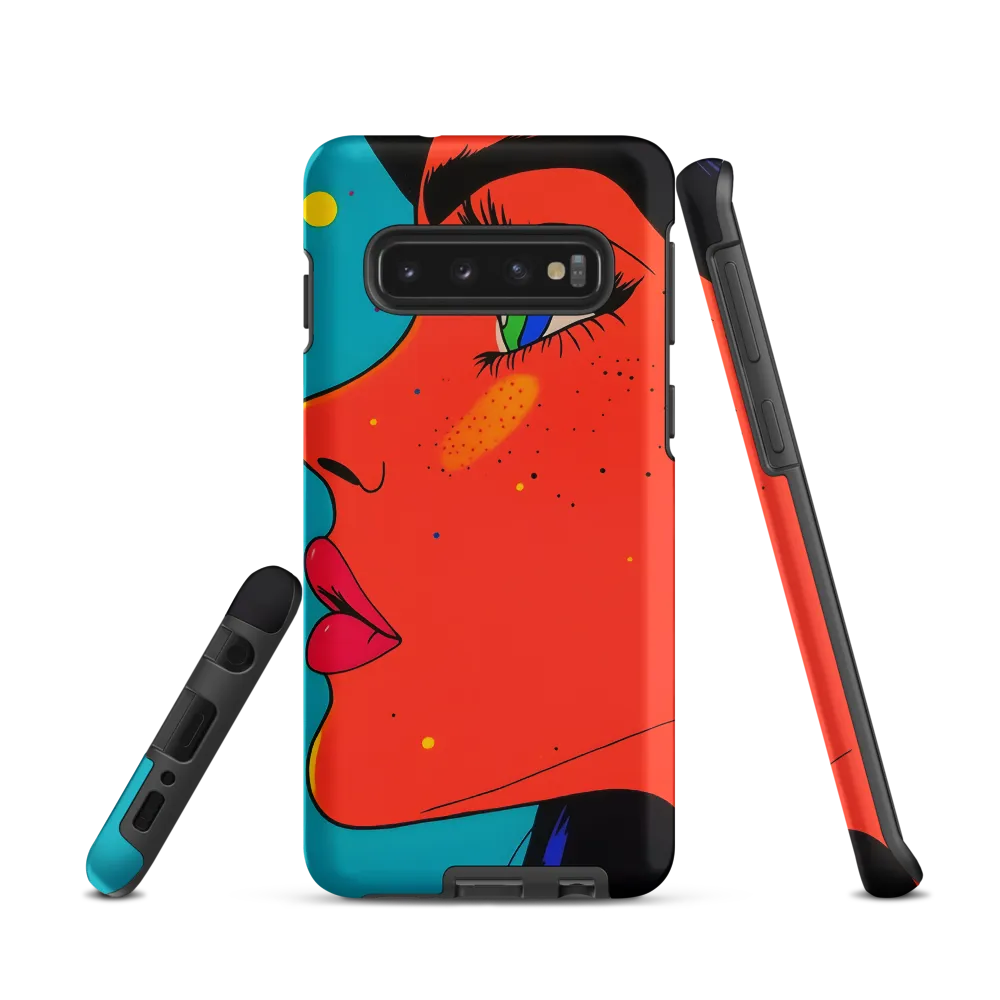 Vibrant Feminine Profile in Pop Art