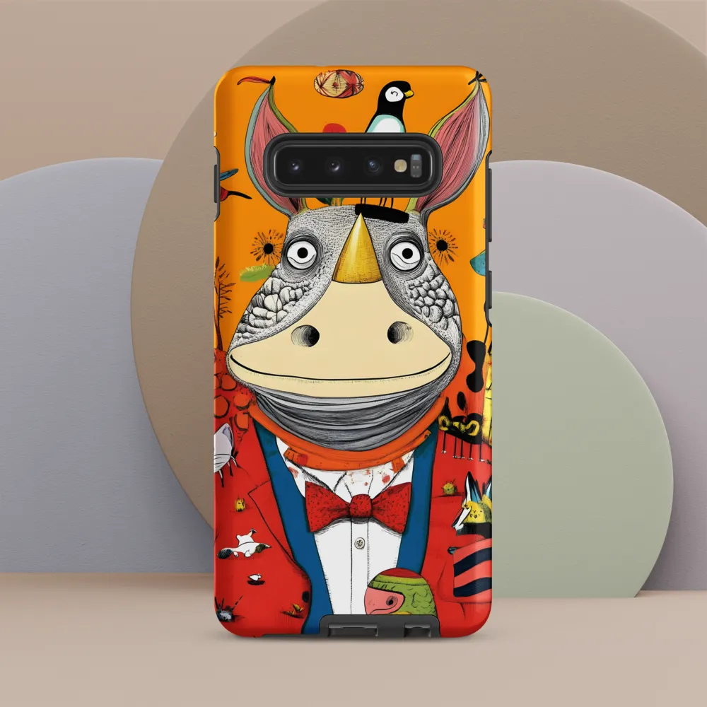 Whimsical Rhinoceros: A Playful Encounter