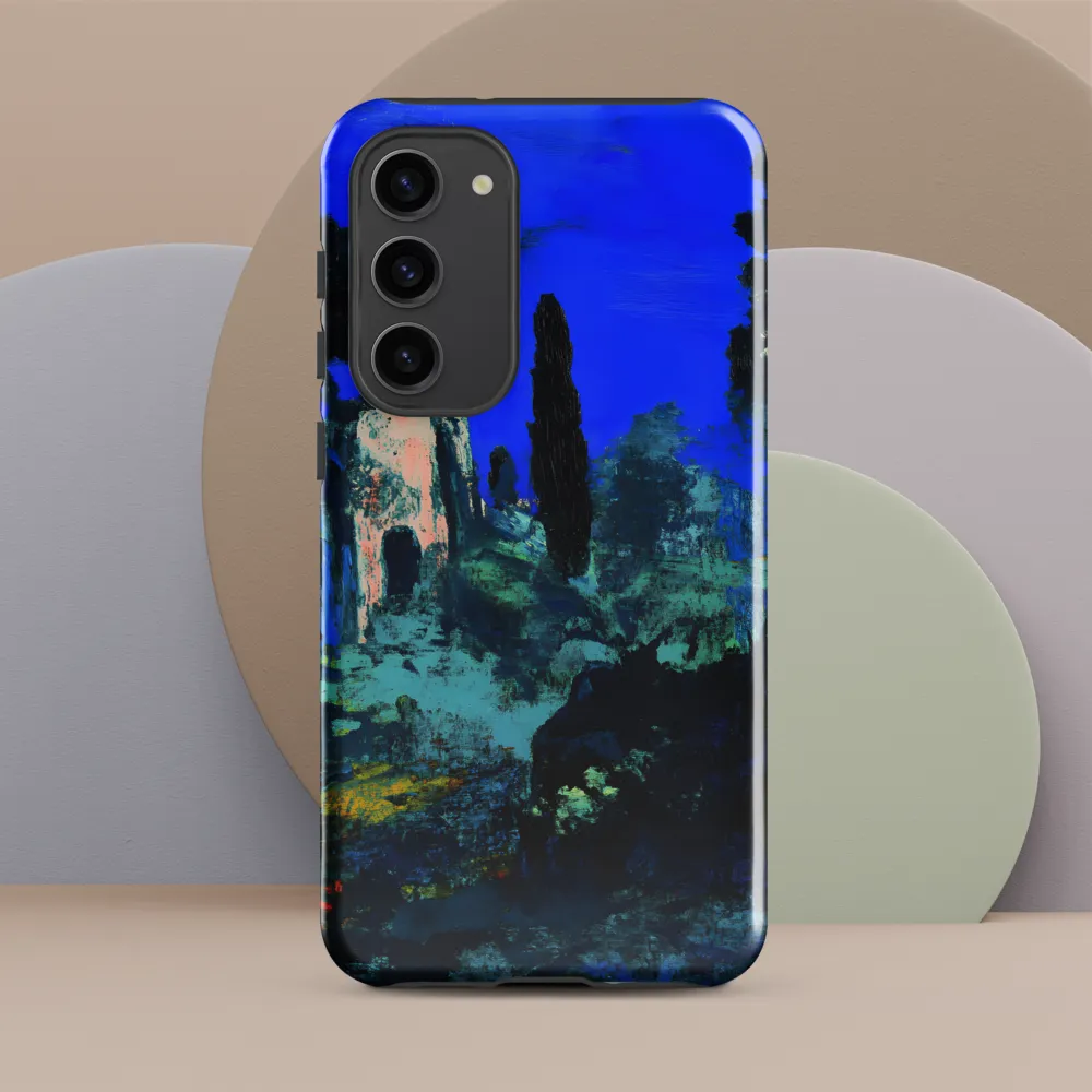 Moonlit Ruins with Cypress