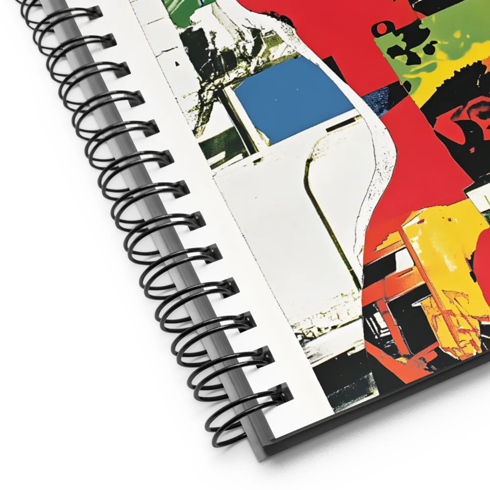 Collage of Colors: A Silhouette's Story | Spiral Notebook