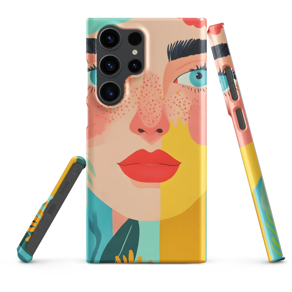 Floral Serenity: A Modern Portrait
