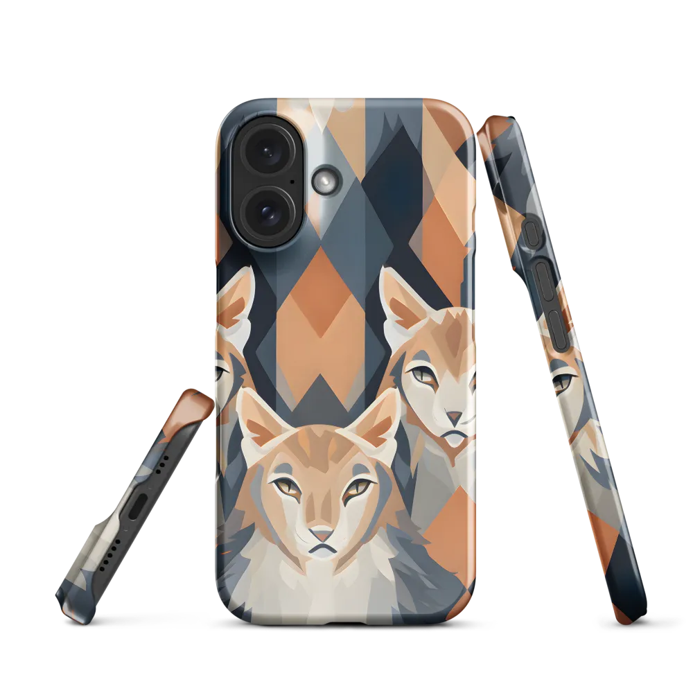 Elegance in Geometry: The Foxes | Phone Case |  16 | Snap Case | Glossy