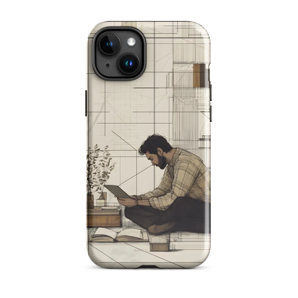 Quiet Reflections in Line | Phone Case |  15 Plus | Tough Case | Glossy