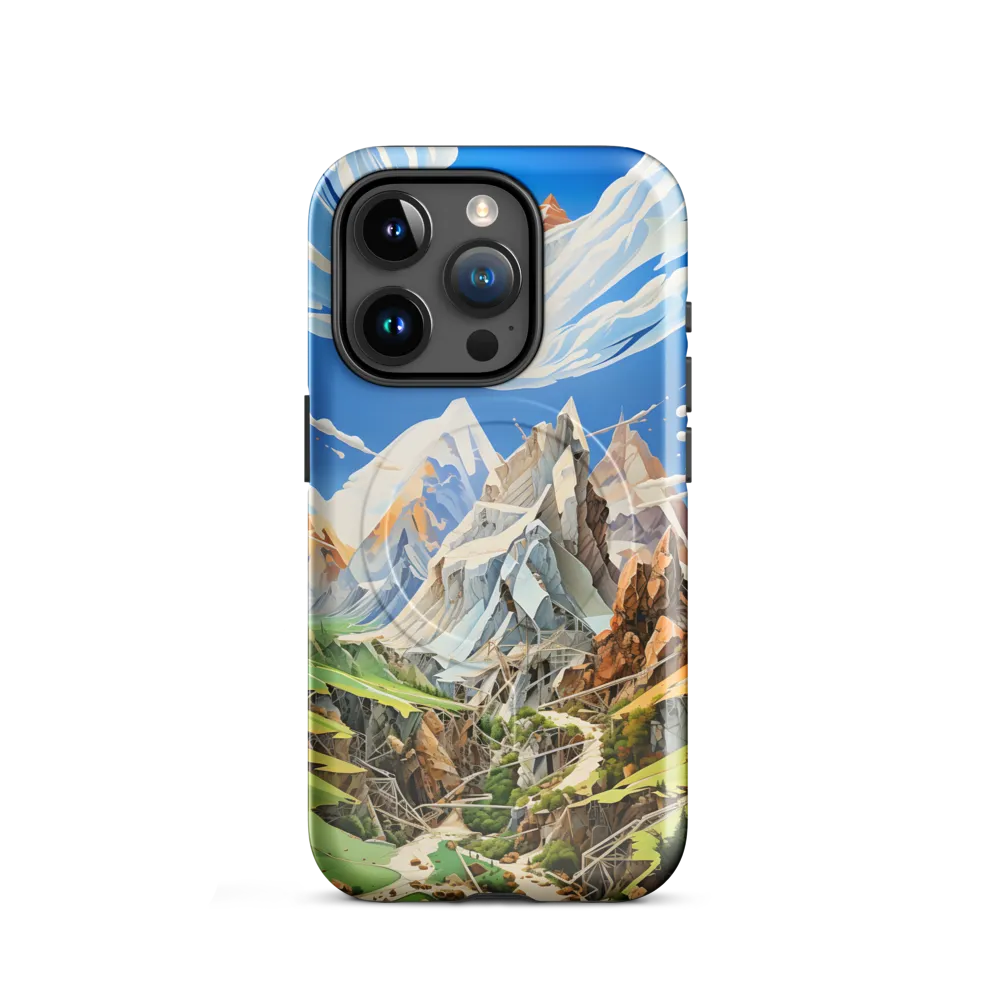 Geometric Symphony of Nature | Phone Case |  15 Pro | MagSafe® Tough Case | Glossy