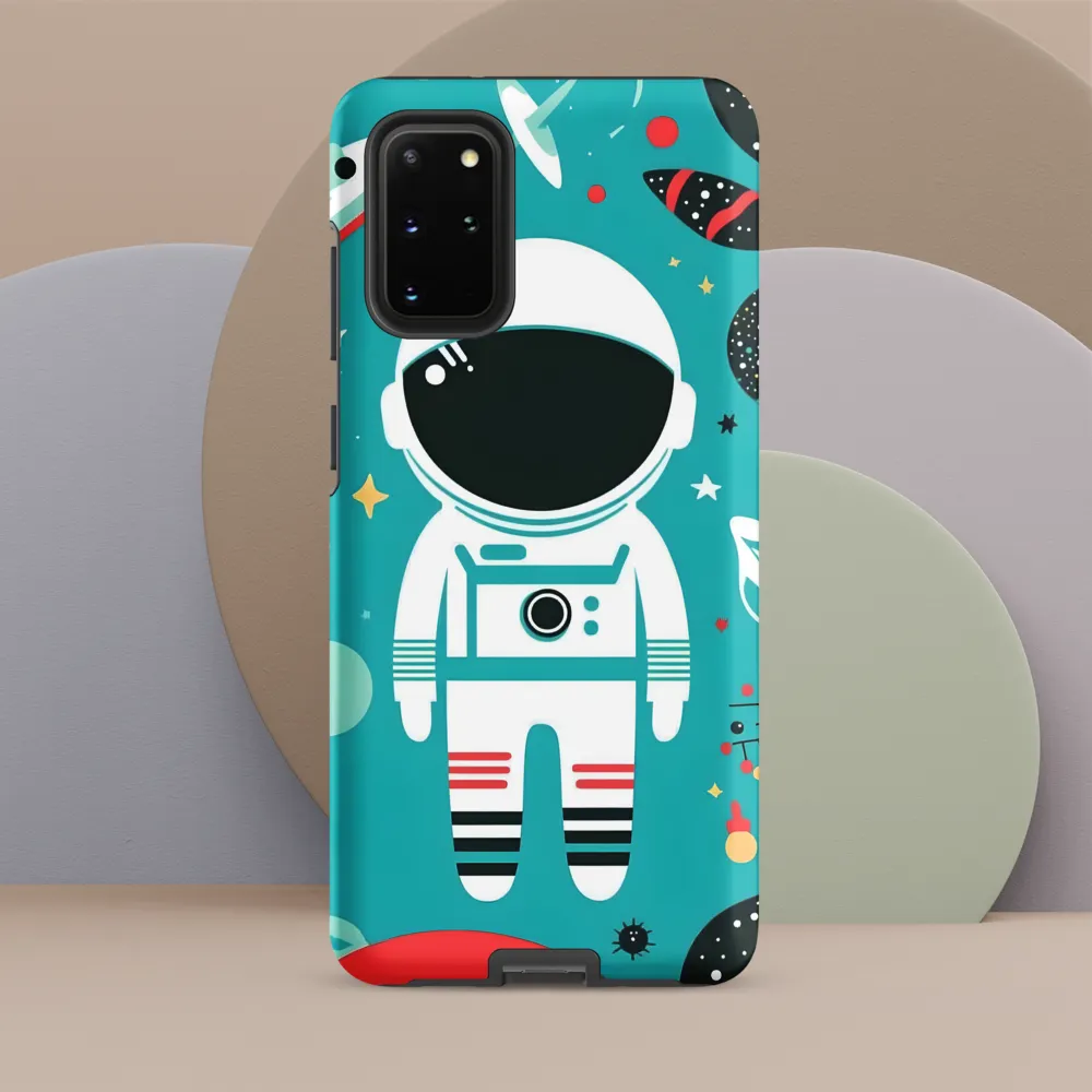 Whimsical Astronaut in Cosmic Wonderland