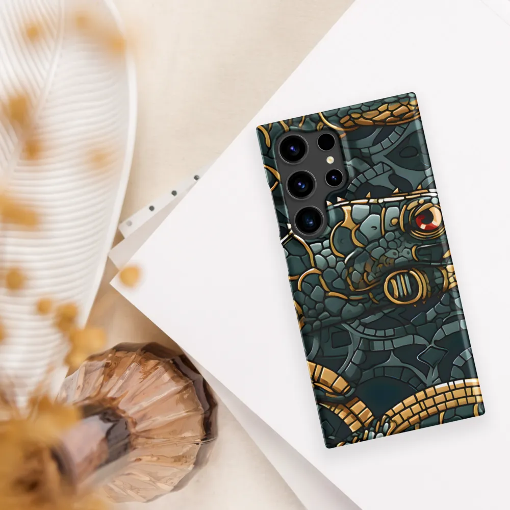 Reptilian Elegance: A Digital Art Nouveau Tapestry