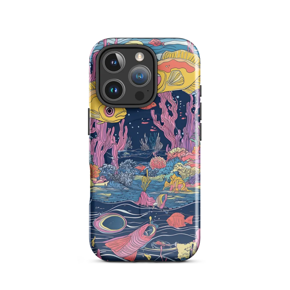 Underwater Dreamscape: A Playful Encounter | Phone Case |  16 Pro | MagSafe® Tough Case | Glossy