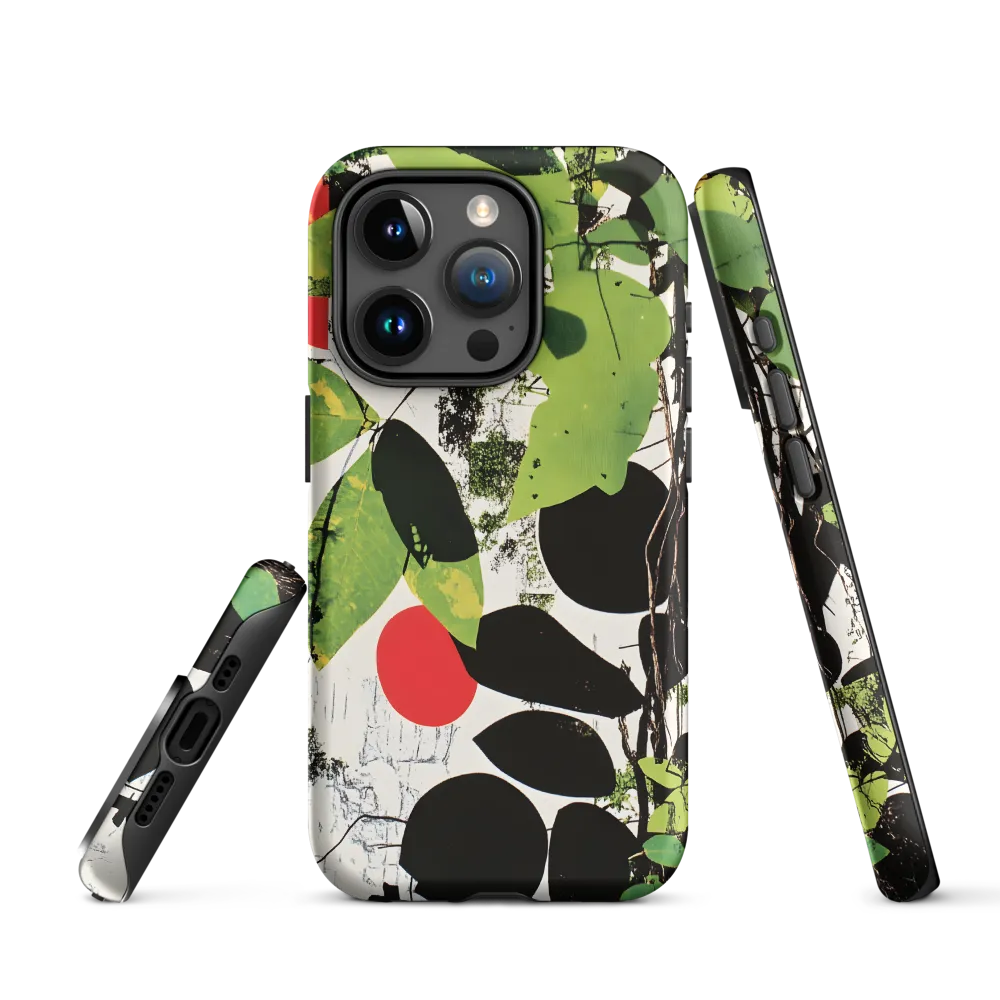 Nature's Geometry: A Contemporary Collage | Phone Case |  15 Pro | Tough Case | Matte