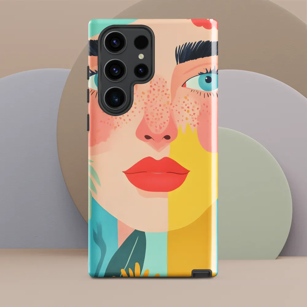 Floral Serenity: A Modern Portrait