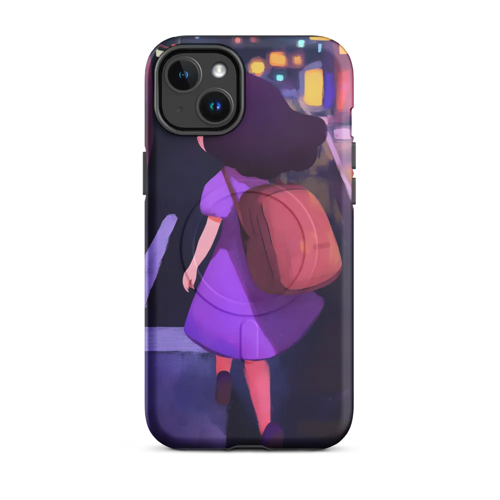 Wandering Through Neon Dreams | Phone Case |  14 Plus | MagSafe® Tough Case | Matte