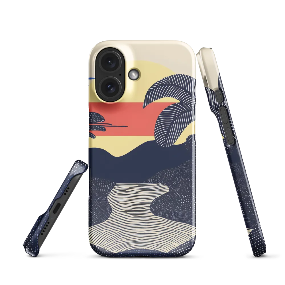 Tranquil Sunset in Modern Minimalism | Phone Case |  16 | Snap Case | Glossy