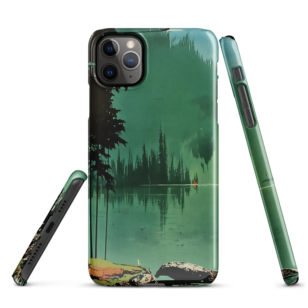 Serenity Reflected: A Tranquil Lake Scene | Phone Case |  11 Pro Max | Snap Case | Glossy