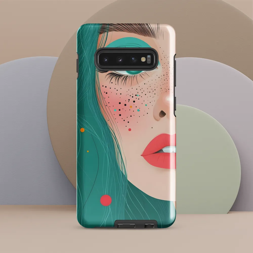 A Playful Portrait: Turquoise Temptation | Phone Case |  S10 Plus | Tough Case | Glossy