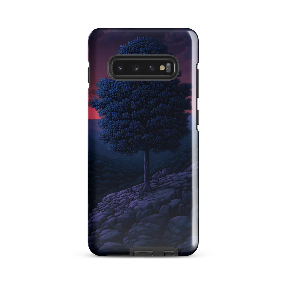 Solitary Sentinel: A Tree at Dusk | Phone Case |  S10 Plus | Tough Case | Glossy