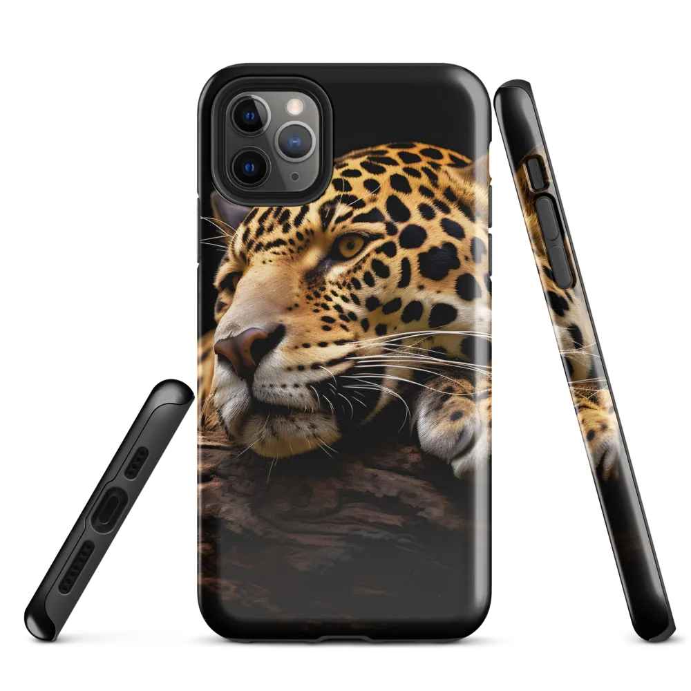 Tranquil Majesty: The Resting Leopard | Phone Case |  11 Pro Max | Tough Case | Glossy