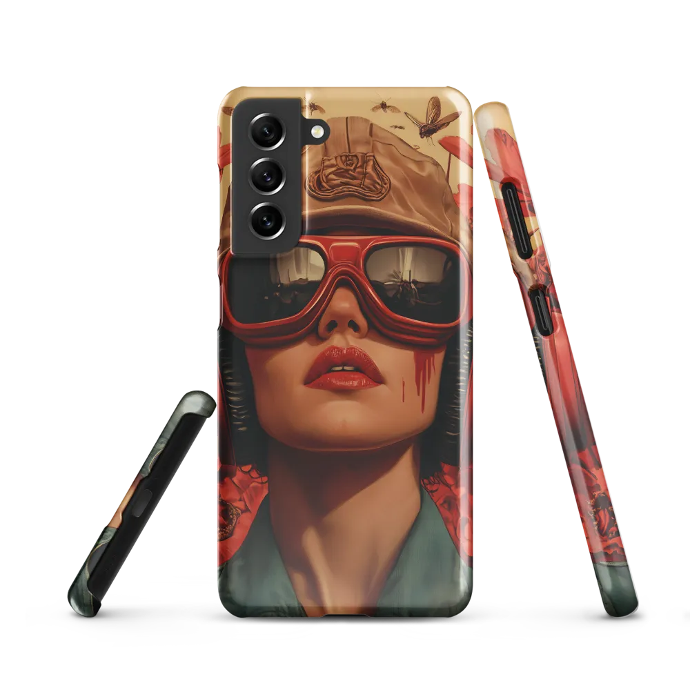 Defiant Portrait in a Floral Realm | Phone Case |  S21 | Snap Case | Glossy
